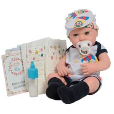 Boneco Bebê Reborn Príncipe Recém Nascido Com Kit Itens