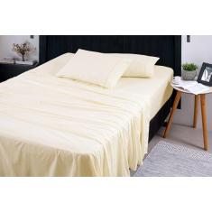 Jogo De Lençol Queen 3 Peças 400 Fios Percal Algodão - OutCasa Confecç