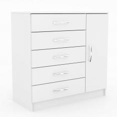 Cômoda 5 Gavetas 1 Porta Zurique Evidência Móveis