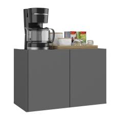 Balcão De Cozinha Suspenso 2 Portas Multimóveis Mp2165 Grafite Grafite