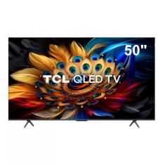 Smart TV 50 QLED 4K TCL 50C655 com Processador AIPQ Preto Bivolt
