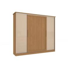 Guarda Roupa Casal 4 Portas De Correr E 4 Gavetas N565 Canela-macadamia