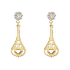 Brinco Gota Banhado A Ouro 18K