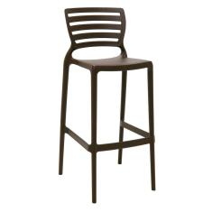 Banqueta Sofia Alta Bar Marrom Tramontina