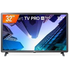 Smart TV LED 32&quot; LG 32LQ621CBSB ThinQ AI Wi-Fi + 1 USB 2 HDMI - Preto