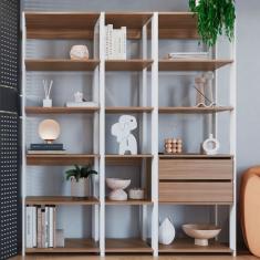 Guarda-Roupa Closet Belga 2 Gavetas Branco e Montana