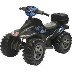 Carrinho Eletrico Biemme Super Quatry Cross 12V Preto Boy Azul