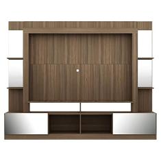 Rack Estante com Painel Tv 65" e Espelho Oslo Multimóveis Madeirado