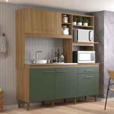 Cozinha Compacta 5 Portas 1 Gaveta Ipê/Arbo - Decibal