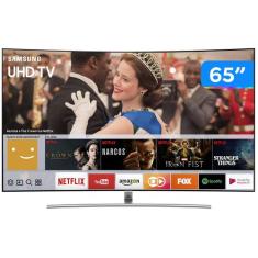 Smart TV 65 4K QLED Samsung QN65Q8CAMGXZD - Curva Wi-Fi 4 HDMI 3 USB, 