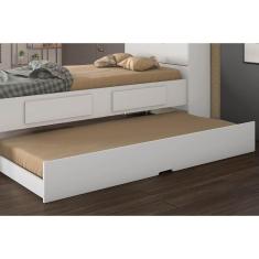 Cama Auxiliar Solteiro Premium II Branco - Conquista