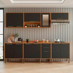 Cozinha Compacta para Cooktop 5 Bocas 5 Peças 12 Portas 2 Gavetas Pari