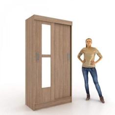 Guarda-Roupa Solteiro com Espelho 2 Portas de Correr Berlim Espresso M