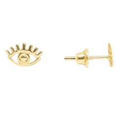 Brinco de Ouro 18k Olho Grego Mini Infantil Segundo Furo - AGAPRIME JÓ