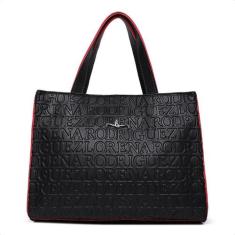 Bolsa Feminina Grande Espaçosa Fechamento em Ziper Forrada Lançamento 