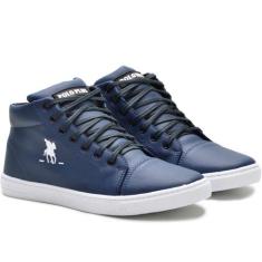 Tênis Casual Com Sola De Borracha Polo Plus Cano Médio E Fecho Em Cada