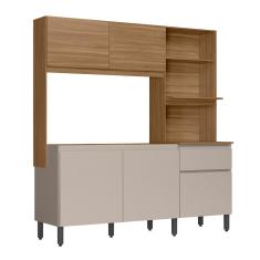 Cozinha Compacta Amaranto 5 pt 1 gv Amêndola e Nude