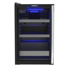 Cervejeira Porta Invertida Venax 82 Litros Blue Light Preto Fosco EXPVQBL100 - 110V