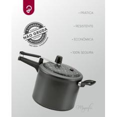 Panela de pressao 4,5l antiaderente grafite panelux magnific, 4,5L, Gr