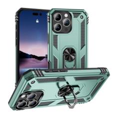 SORAKA Capa para iPhone 16 Pro Max com suporte de anel, capa protetora para iPhone 16 Pro Max, capa traseira de policarbonato rígido com placa de metal para suporte magnético de telefone e carro,
