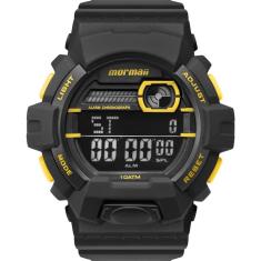 Relógio MORMAII masculino preto amarelo MO8090AA/8Y