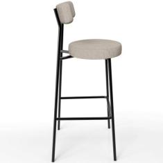 Banqueta Alta Bar Cozinha Sala De Jantar Estrutura Em Aço Milão L02 Li