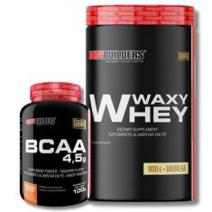 Kit Waxy Whey 900g + BCAA 100g - Bodybuilders,  Baunilha.