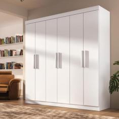 Guarda Roupa Casal Lisboa 6 Portas 2 Gav - Quarta Divisão Móveis, Bran