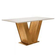 Mesa para Sala de Jantar 160cm Tampo em MDF Espanha Espresso Móveis Ypê