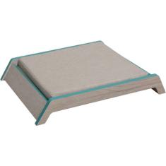 Cama de Madeira Clara com Aquamarine para Cães e Gatos - Tam. Único