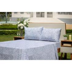 Jogo de Lençol Completo 4 Peças Portallar Cotton Match Magneto/Cinza Prata Queen