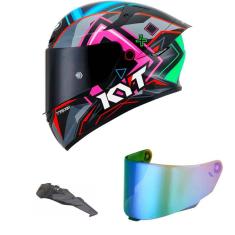 Capacete KYT TT Course Ratthapark Play Mais Viseira Camaleão e Spoiler Fumê