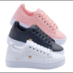 Tênis Infantil Menina FXB Confortável Resistente Kit 3-Feminino