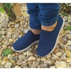Tênis Feminino Calce Fácil Furinho Moda Fashion Conforto Trabalho Academia Dia a Dia-Feminino