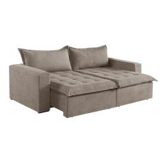Sofá Cama 5 Lugares Retrátil e Reclinável Linho M-184 Martins