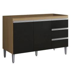 Balcão P/ Pia Gabinete Andréia 100cm 2 Portas 3 Gavetas
