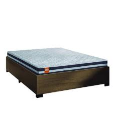 Cama Box Casal Desmontável Com Colchão Molas Qatar 138x188x53cm Branco