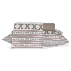 Jogo de Lençol Casal Teka 3 Peças 150 Fios - 100% Algodão, Vintage