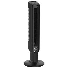 Ventilador de Torre Oscilante, Controle Remoto, Timer, Modo Escuro, 4 Velocidades, para Quarto, Sala e Escritório, T36511 Lasko, Preto