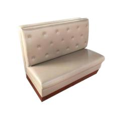Sofá Booth 1,20M Estofado D28 Para Bares E Restaurantes - Bege - Cor: Bege
