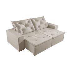 Sofá 5 Lugares Retrátil E Reclinável Martins M-181 Veludo Creme