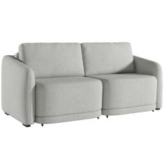 Sofá Cama Para Sala De Estar 3 Lugares 236cm Montserrat K01 Linho Cinza - Lyam Decor