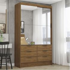 Guarda Roupa Sevilha 2 Portas de Correr Com Espelho Premium Carioca Móveis