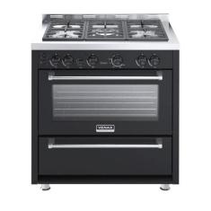 Fogão 5 Bocas Venax Temis A Gás Mesa De Inox 127V Preto