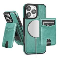 SkyEagle Capa carteira removível 2 em 1 para iPhone 16 Pro da Magsafe com porta-cartões para mulheres e homens, compartimento de crédito com bloqueio de RFID magnético de couro PU, para Apple 16 Pro