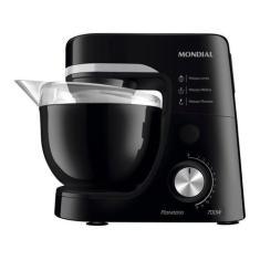 Batedeira Planetária Mondial BP03 Preta 127V, Preto, 110V