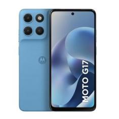 Smartphone Motorola G17 Tela 6,7” 256GB 4G Câmera 50MP Alaskan Blue