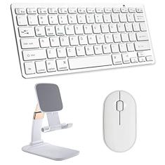 Teclado e Mouse Bluetooth, Suporte para iPad Mini 6 - Branco