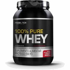 100% Pure Whey (900G) - Sabor Iogurte C/ Morango, Probiótica