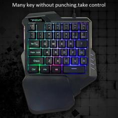 Teclado RGB LED luzes para uma mão Mecânica jogo keybo